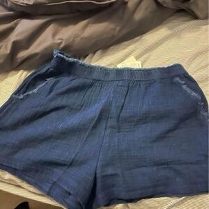 Aerie Blue elastic waistband shorts